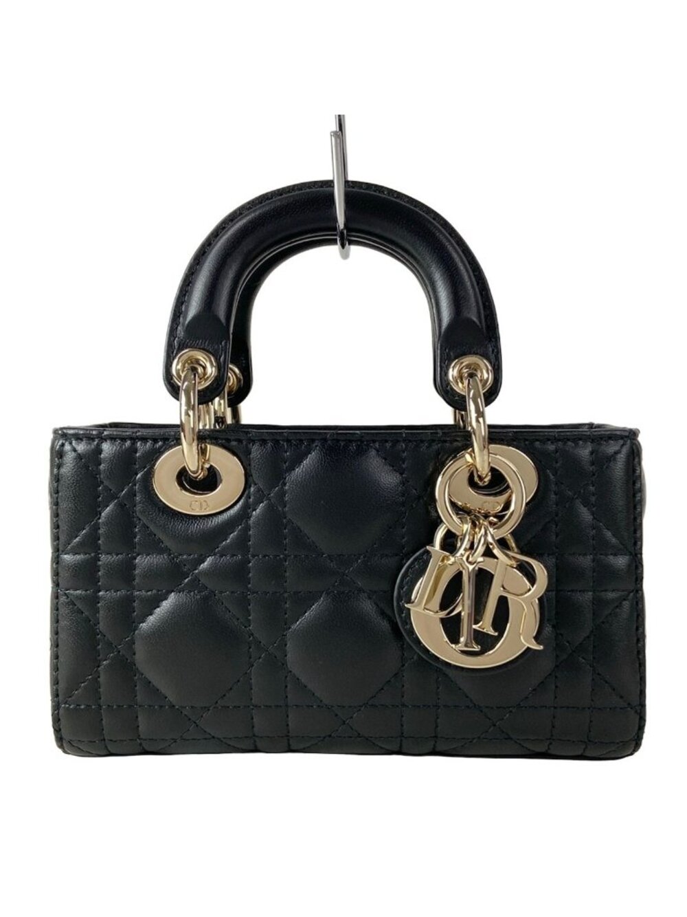 Dior Handbag Lady D-joy Bag Micro Black Gold Cannage